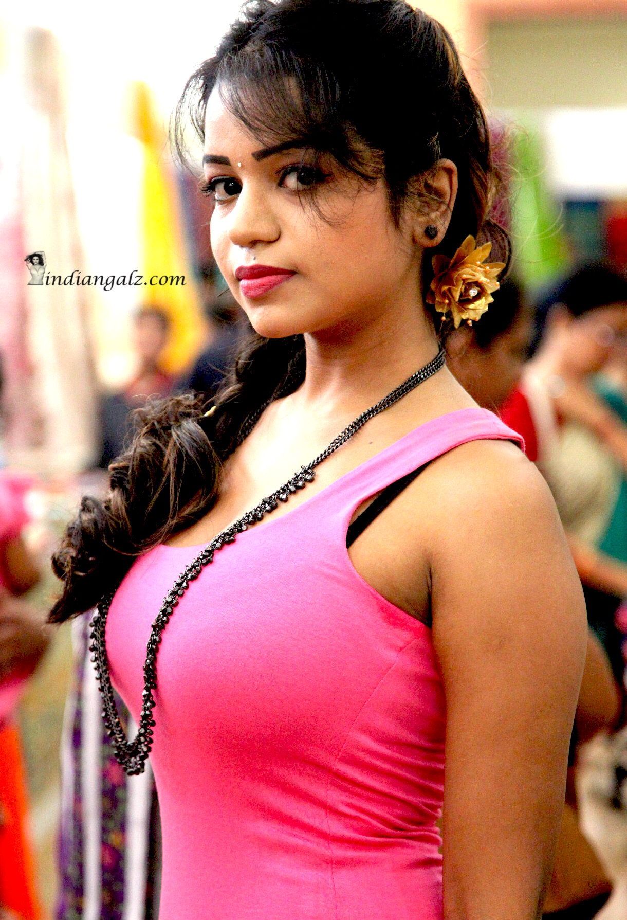 Bhavya Sri – Hot Sexy in a tight pink dress